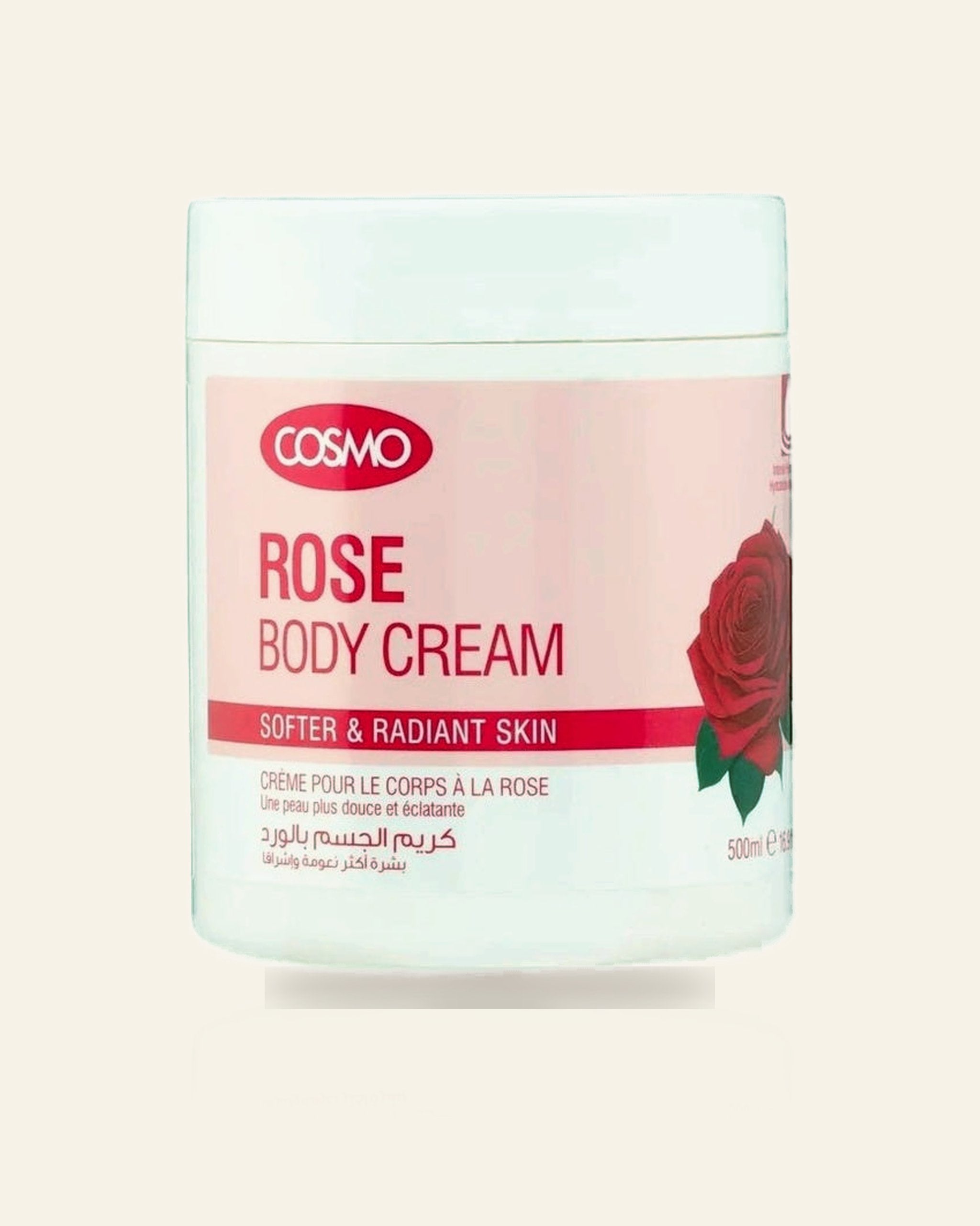 Rozen Bodycrème – Hydraterend & Verjongend (500ml)