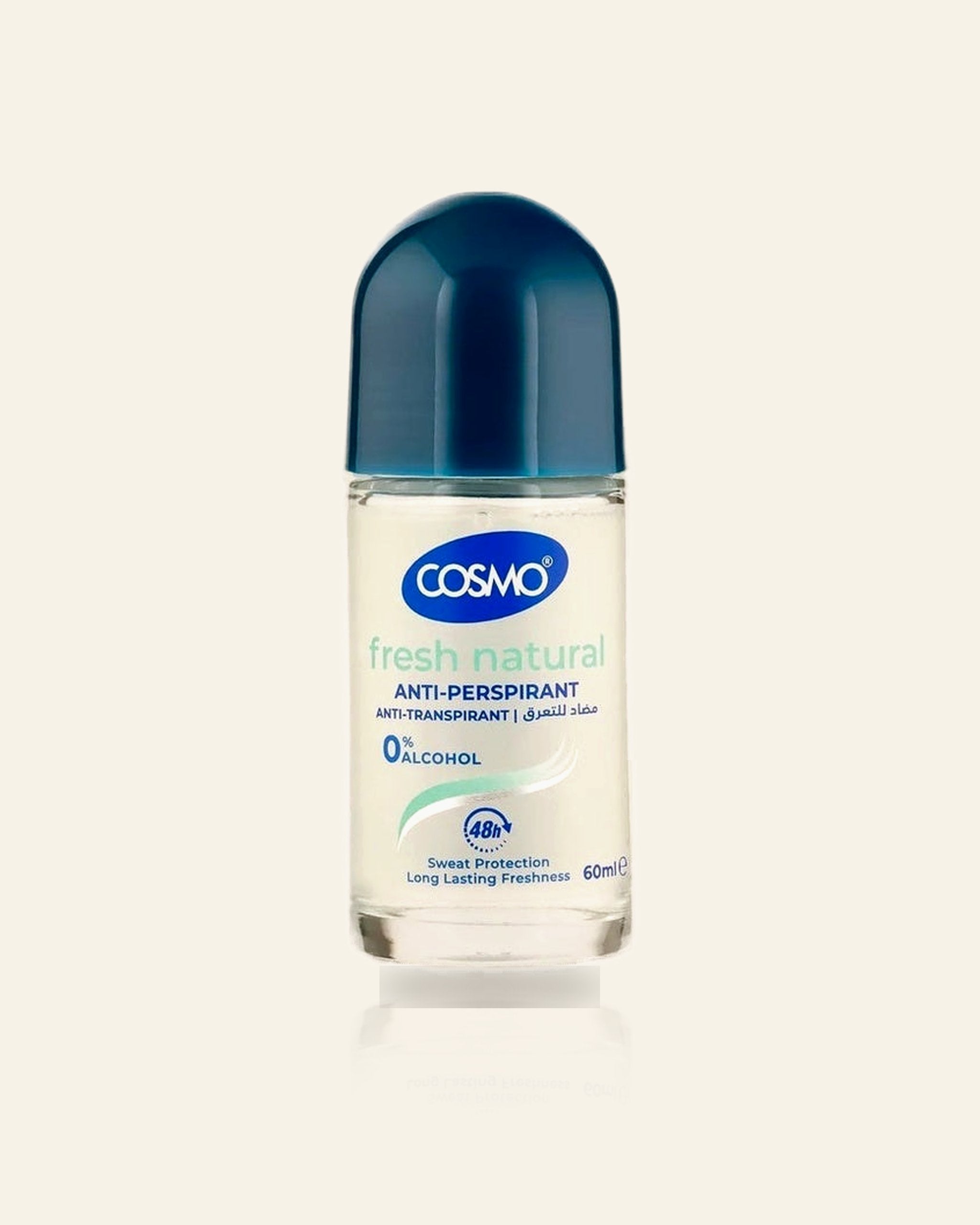 Anti-Transpirant Roll-On Fresh Natural – Fris & Natuurlijk – 48u Bescherming – 60ML