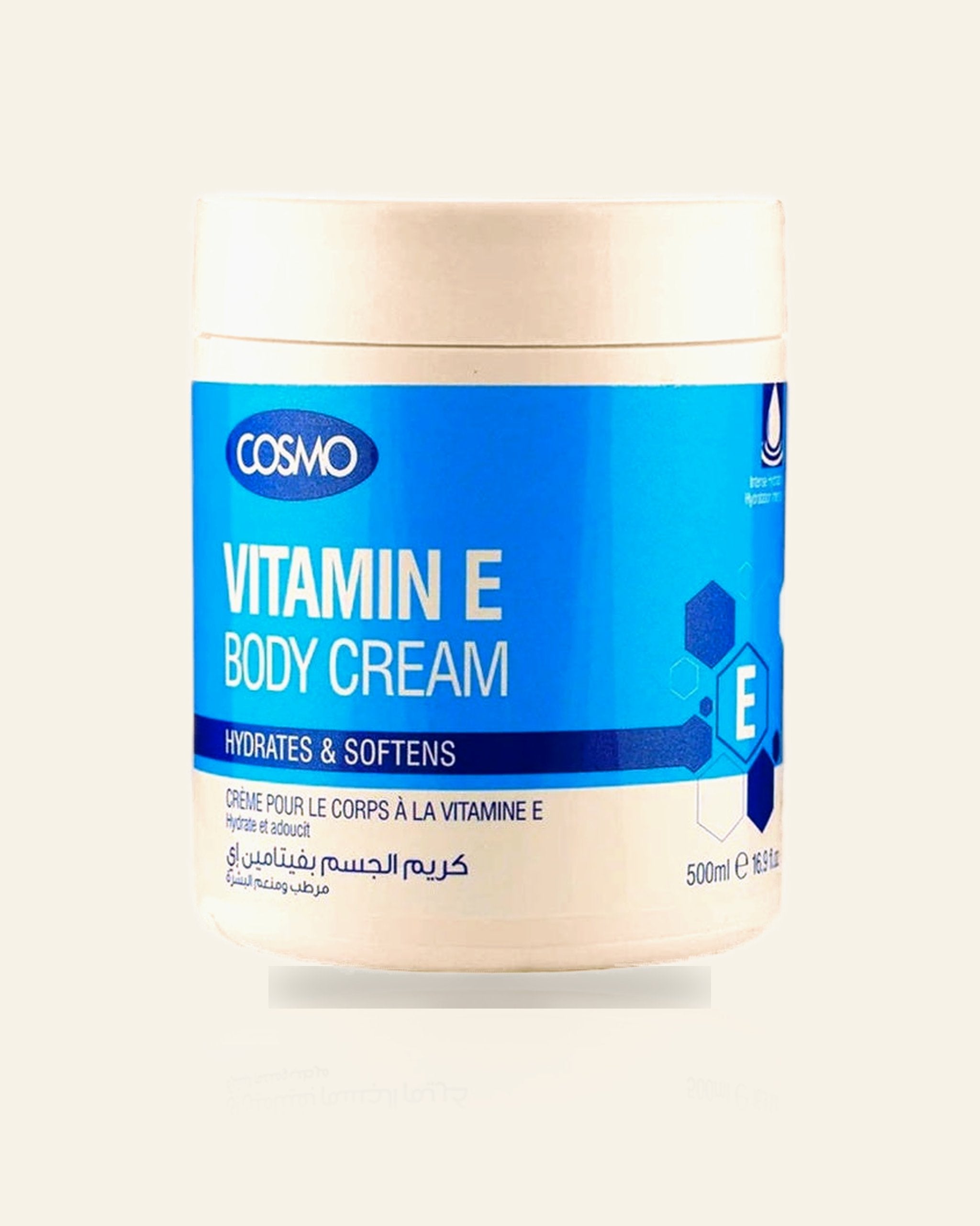 Vitamine E Bodycrème – Intens Hydraterend & Beschermend (500ml)