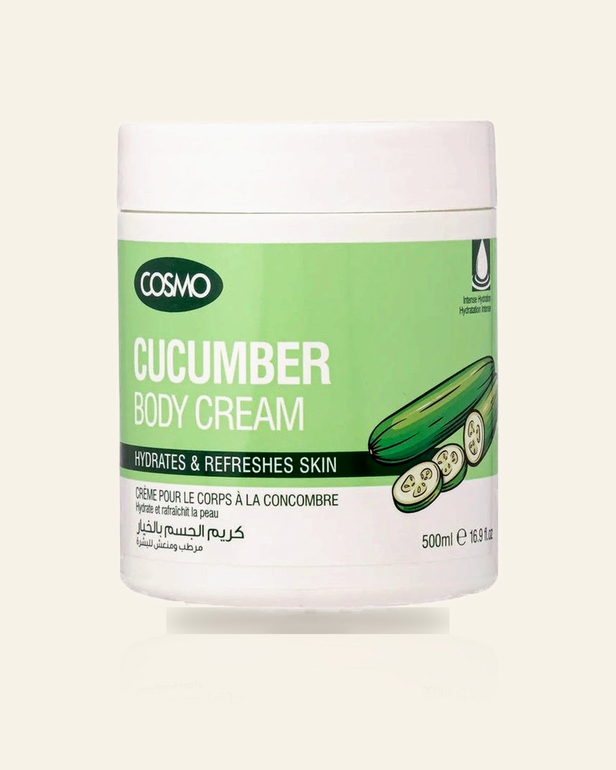 Komkommer Bodycrème – Verfrissend & Hydraterend (500ml)