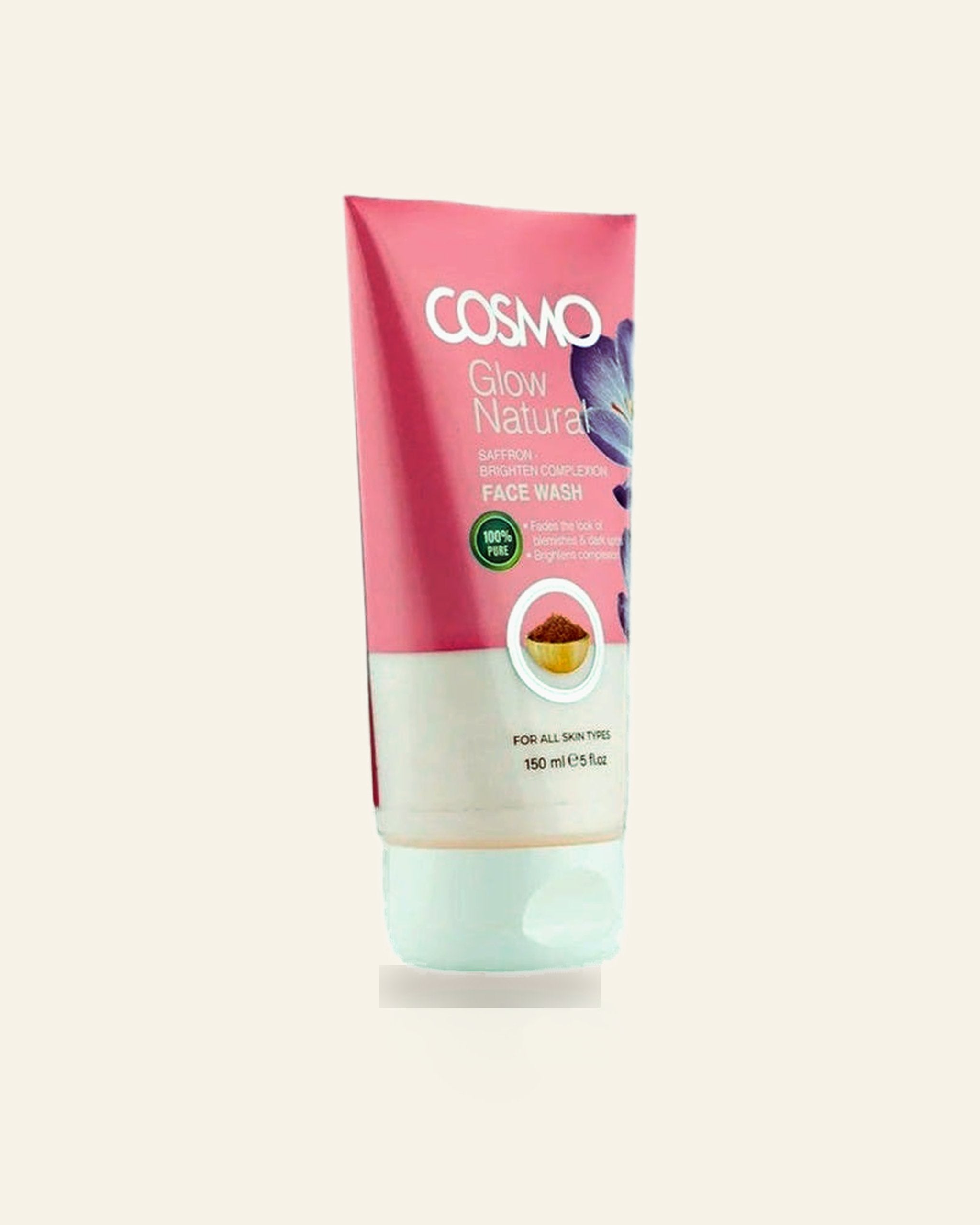 Glow Natural Saffraan Gezichtsreiniger – Stralende & Egale Teint (150ml)