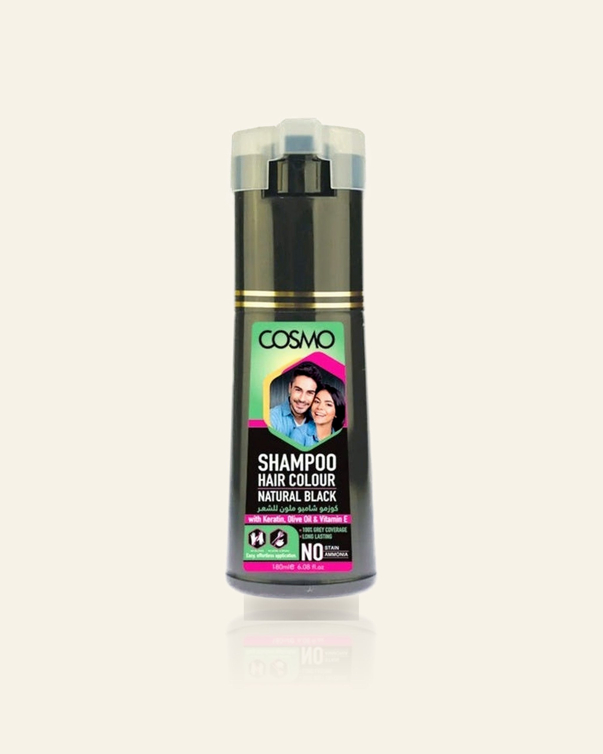 Haar Kleurshampoo Natuurlijk Zwart 180ML – Voedend en Kleurbeschermend
