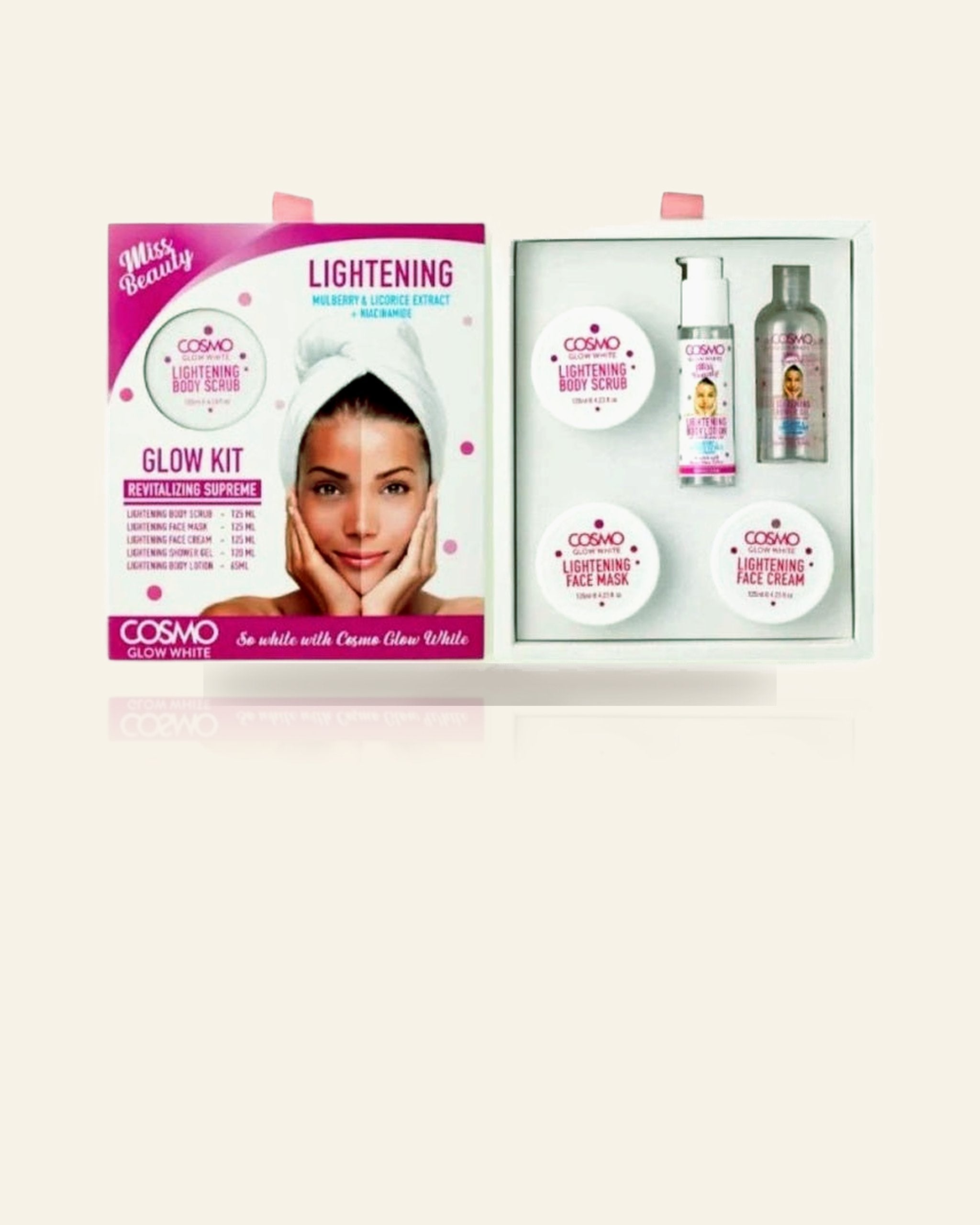 Miss Beauty Glow White Verzorgingsset – Voor een Stralende, Egale Huid