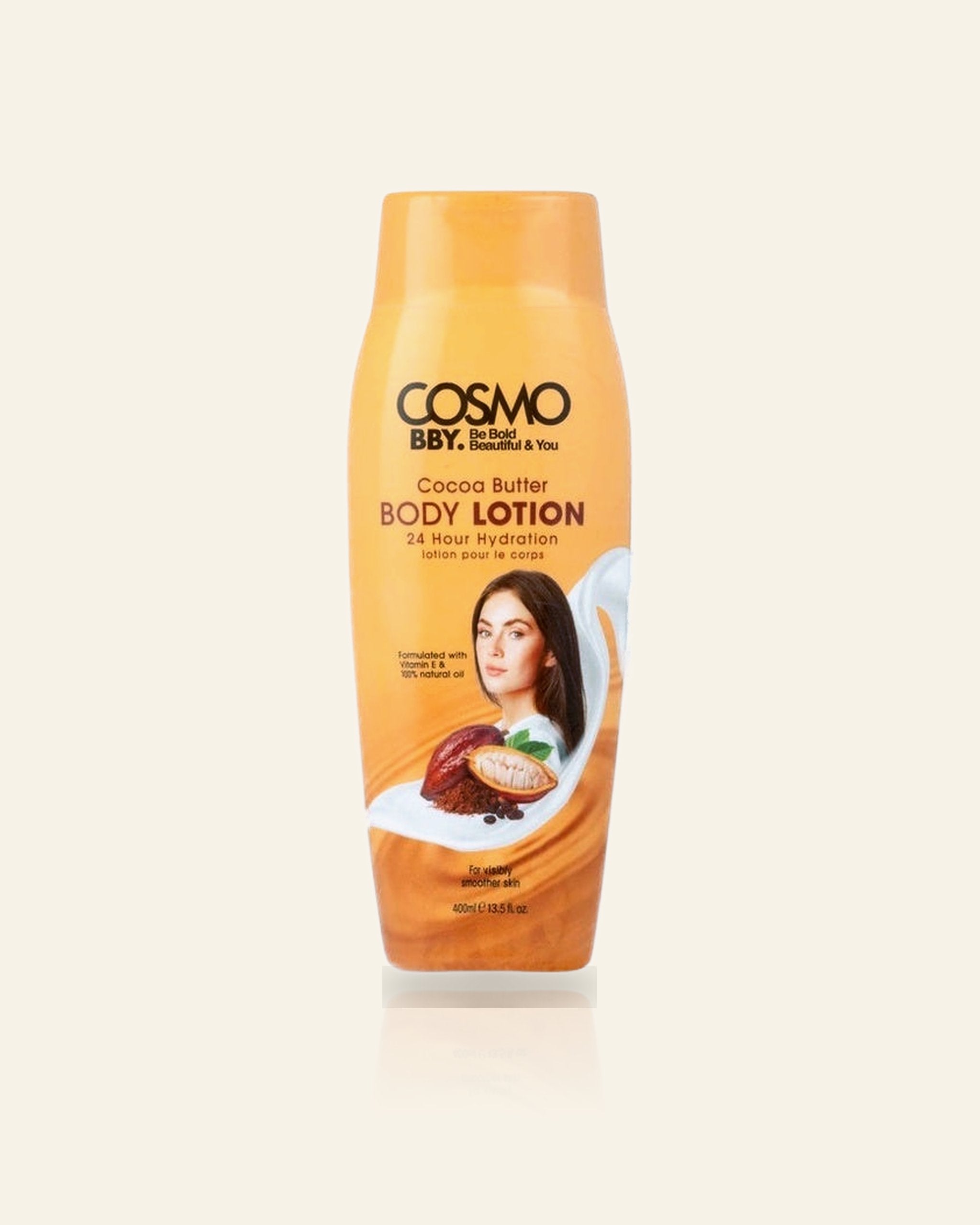 BBY Cocoa Butter Body Lotion 400ML – Diepe Hydratatie & Voeding met Vitamine E