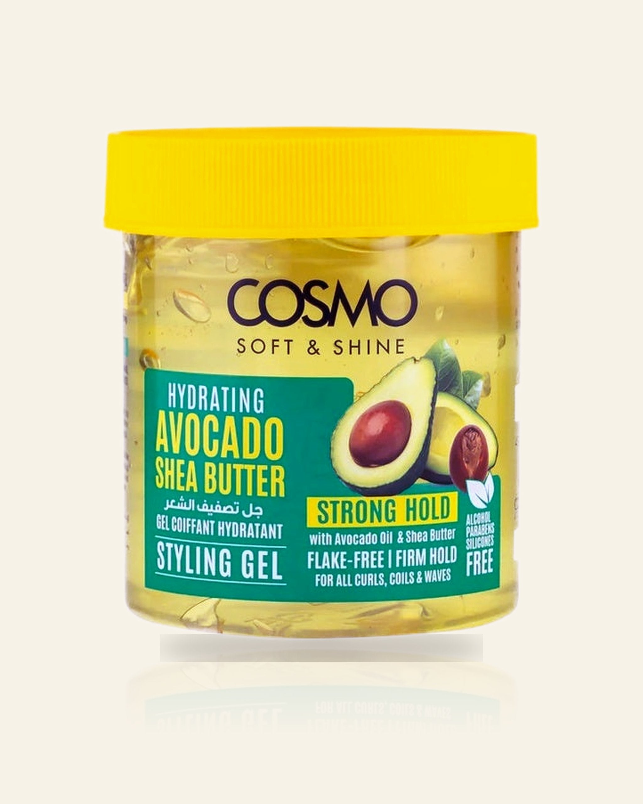 STYLING GEL 450G AVOCADO & SHEA BUTTER (SOFT & SHINE) (COSMO SERIES)