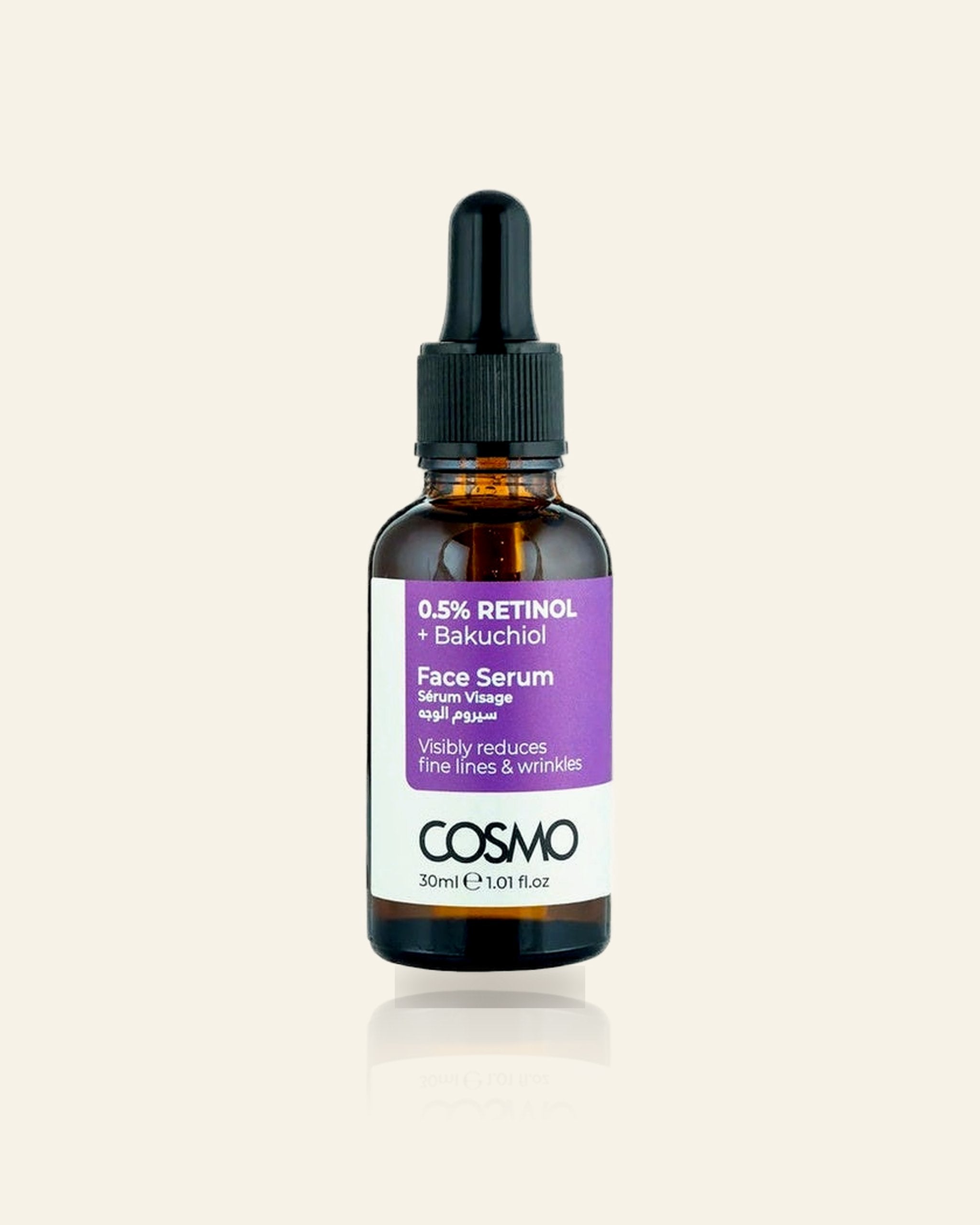 Gezichtsserum 0,5% Retinol + Bakuchiol 30ML – Tegen Rimpels & Huidvernieuwing