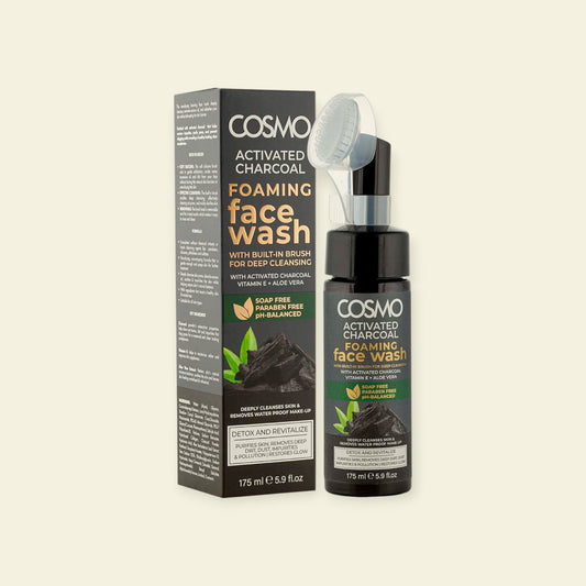 Geactiveerde Houtskool Schuimende Gezichtsreiniger – Diep Reinigend & Exfoliërend (175ml)