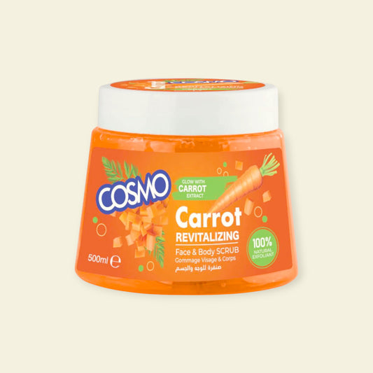 Wortel Gezichts- en Lichaamsscrub 500ML – Verhelderend & Voedend