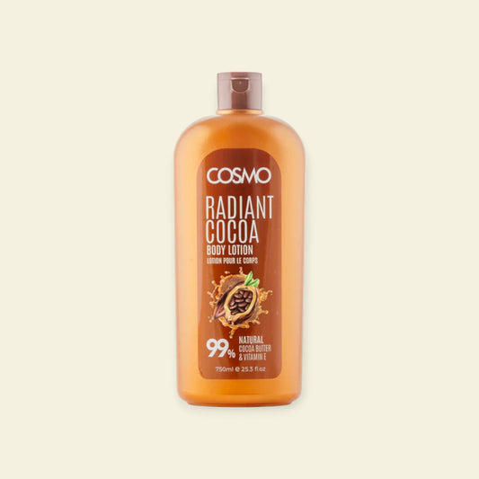 Radiant Cacao Bodylotion 99% Natuurlijk – Intensieve Hydratatie (750ml)