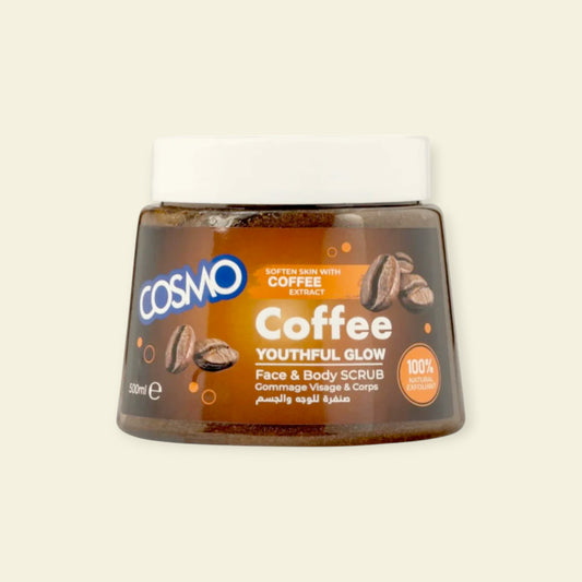 Gezichts- en Lichaamsscrub Koffie 500ML – Exfoliërend & Voedend